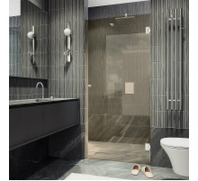 Душевая дверь Maybah Glass MGD-520-4 805x1950 на петлях Хром глянцевый стекло бронзовое