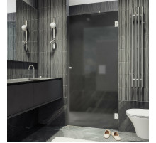 Душевая дверь Maybah Glass MGD-518-4 705x1950 на петлях Хром глянцевый стекло графитовое матовое