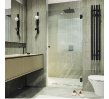 Душевая дверь Maybah Glass MGD-508-6 805x1950 на петлях Черный стекло прозрачное