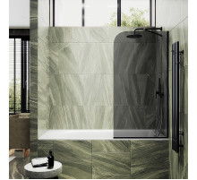 Шторка на ванну Maybah Glass MGV-82-6у 800x1400 в узком профиле Черный стекло графитовое