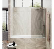 Шторка на ванну Maybah Glass MGV-76-2ш 800x1400 в широком профиле Бронза стекло бронзовое матовое