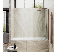 Шторка на ванну Maybah Glass MGV-90-2ш 400x1400 в широком профиле Бронза стекло сатиновое