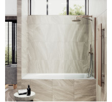 Шторка на ванну Maybah Glass MGV-63-2ш 700x1400 в широком профиле Бронза стекло прозрачное