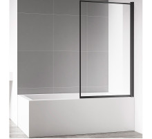 Шторка на ванну AQUAme 80 R AQM2859-R профиль Черный матовый стекло прозрачное