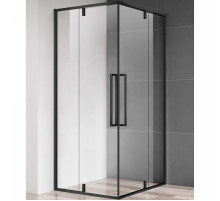 Душевой уголок AQUAme 90x90 AQM7102-2-9 профиль Черный матовый стекло прозрачное