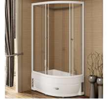 Душевой уголок Radomir 120x80 L 1-03-1-1-0-0090 с поддоном профиль Белый стекло прозрачное