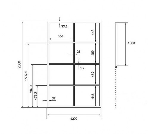 Душевая перегородка Excellent Fabrika 120x200 KAEX.4006.1200.LP профиль Черный стекло прозрачное