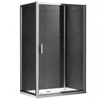 Душевой уголок Gemy S30191D-A80 110х80 профиль Хром стекло прозрачное