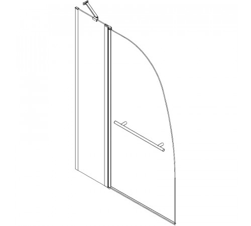 Шторка на ванну Azario Boston 100х140 AZ-142TB профиль Хром стекло прозрачное