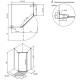 Душевой уголок Migliore Diadema Penta 100x100 24174 профиль Золото стекло прозрачное