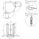 Душевой уголок Migliore Diadema 90x90 22679 профиль Хром стекло матовое