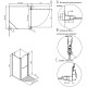 Душевой уголок Migliore Diadema 90x90 R 22685 профиль Хром стекло матовое с декором