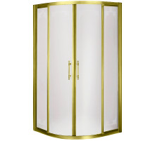 Душевой уголок Migliore Aurelia 90x90 20391 профиль Золото стекло матовое с декором