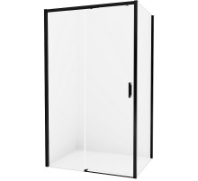 Душевой уголок New Trendy Prime Black 120х100 L D-0320A/D-0130B профиль Черный стекло прозрачное