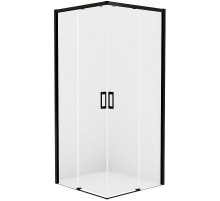 Душевой уголок New Trendy Prime Black 100х90 D-0316A/D-0315A профиль Черный стекло прозрачное