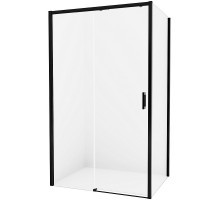 Душевой уголок New Trendy Prime Black 160х80 L D-0328A/D-0128B профиль Черный стекло прозрачное