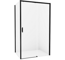 Душевой уголок New Trendy Prime Black 140х80 R D-0325A/D-0128B профиль Черный стекло прозрачное