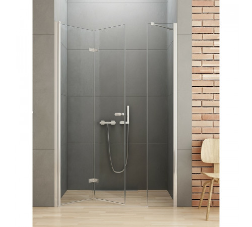 Душевая дверь New Trendy New Soleo Chrome 120 L D-0150A/D-0095B профиль Хром стекло прозрачное