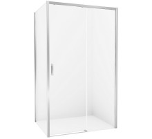 Душевой уголок New Trendy Prime Chrome 100х100 R D-0299A/D-0125B профиль Хром стекло прозрачное