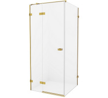 Душевой уголок New Trendy Avexa Gold 120х110 L EXK-1772 профиль Брашированное золото стекло прозрачное