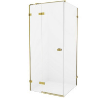 Душевой уголок New Trendy Avexa Gold 90х110 L EXK-1748 профиль Брашированное золото стекло прозрачное