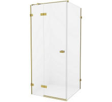 Душевой уголок New Trendy Avexa Gold 90х80 L EXK-1742 профиль Брашированное золото стекло прозрачное