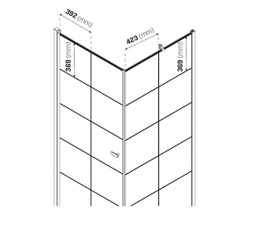 Душевой уголок New Trendy New Soleo Black 90х90 R D-0285A/D-0121B профиль Черный стекло прозрачное