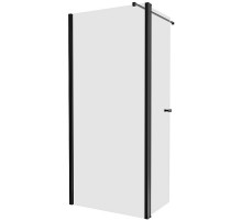 Душевая перегородка New Trendy New Soleo Black 50 K-0773 профиль Черный стекло прозрачное