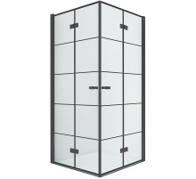Душевой уголок New Trendy New Soleo Black 80х90 D-0287A/D-0290A профиль Черный стекло прозрачное