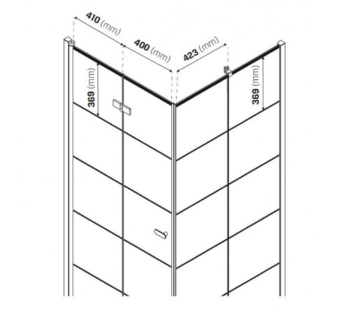 Душевой уголок New Trendy New Soleo Black 90х90 L D-0289A/D-0120B профиль Черный стекло прозрачное