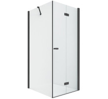 Душевой уголок New Trendy New Soleo Black 100х80 R D-0240A/D-0114B профиль Черный стекло прозрачное