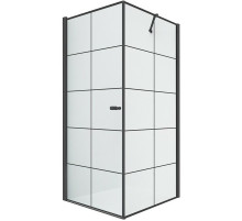 Душевой уголок New Trendy New Soleo Black 90х90 L D-0285A/D-0120B профиль Черный стекло прозрачное