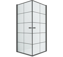 Душевой уголок New Trendy New Soleo Black 90х90 D-0285A/D-0285A профиль Черный стекло прозрачное