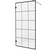 Душевая перегородка New Trendy Avexa Black 120 EXK-2025 профиль Черный стекло прозрачное