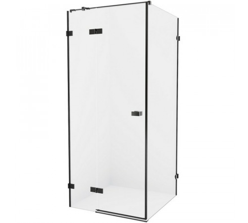 Душевой уголок New Trendy Avexa Black 100x80 L EXK-1586 профиль Черный стекло прозрачное