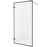 Душевая перегородка New Trendy Avexa Black 80 EXK-2039 профиль Черный стекло прозрачное