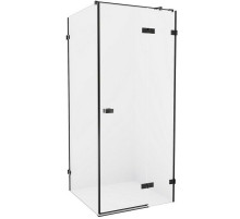 Душевой уголок New Trendy Avexa Black 110x110 R EXK-1837 профиль Черный стекло прозрачное