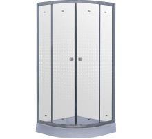 Душевой уголок Timo TL 80х80 TL-8001R профиль Хром стекло прозрачное с рисунком