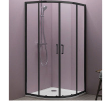 Душевой уголок Kolpa San Eco Quat TKP 80x80 515290 профиль Черный стекло прозрачное