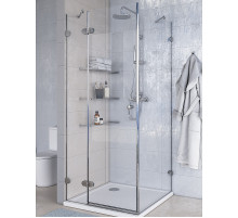 Душевой уголок Aquaton Lax SQR 100x100 L 1AX019SSXX000 профиль Хром стекло прозрачное
