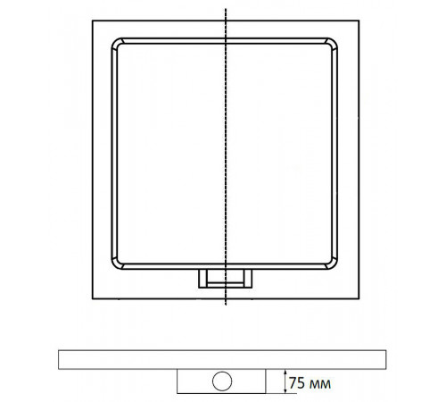 Душевой поддон из искусственного камня RGW STA-01W 90x90 16330199-01 Белый