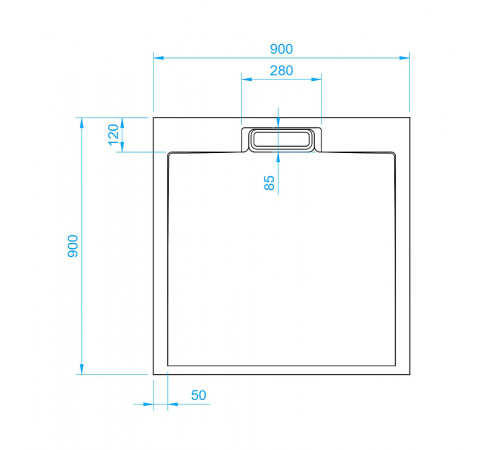 Душевой поддон из искусственного камня RGW STL-W 90x90 16211099-01 Белый