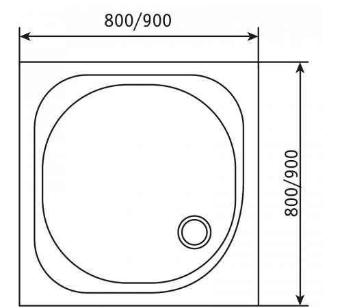 Душевой поддон из стеклопластика RGW SMC-W 90x90 57350199-01 Белый