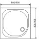 Душевой поддон из стеклопластика RGW SMC-W 90x90 57350199-01 Белый