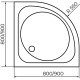 Душевой поддон из стеклопластика RGW SMC/R W 90x90 57350499-01 Белый