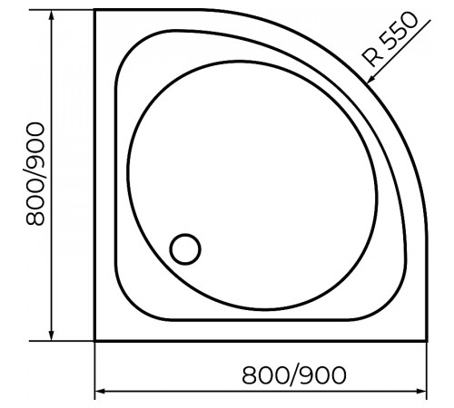 Душевой поддон из стеклопластика RGW SMC/R W 80x80 57350488-01 Белый