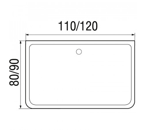 Душевой поддон из АБС-пластика Wemor 110x80 S 10000006061 Белый