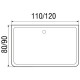 Душевой поддон из АБС-пластика Wemor 110x80 S 10000006061 Белый