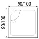 Душевой поддон из АБС-пластика Wemor 90x90 S 10000006060 Белый