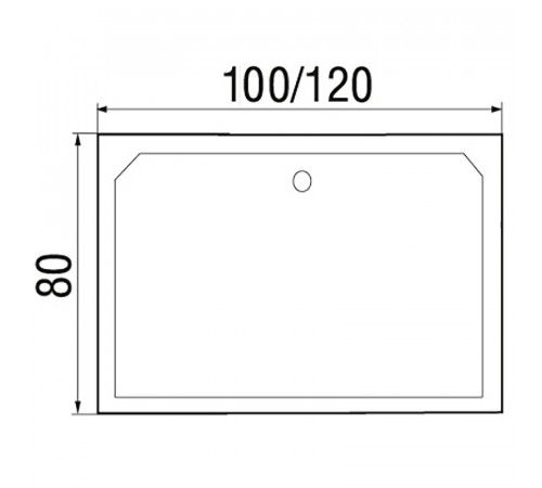 Душевой поддон из АБС-пластика Wemor 100x80 S 10000006110 Белый